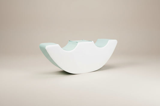 Double Seat Rocker - Mint|White Eco-Leather