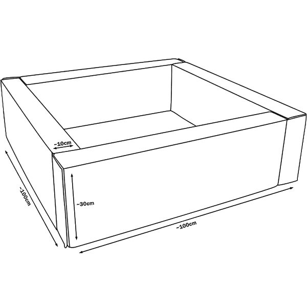 Ball Pit + 200 Balls - Beige Bouclé