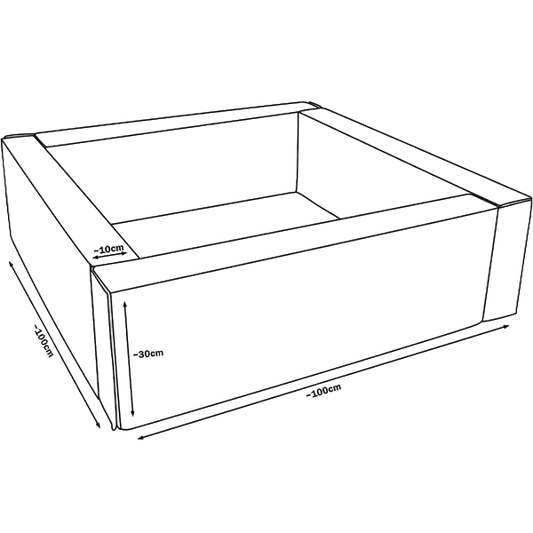 Ball Pit + 200 Balls - Baby Blue Eco-Leather