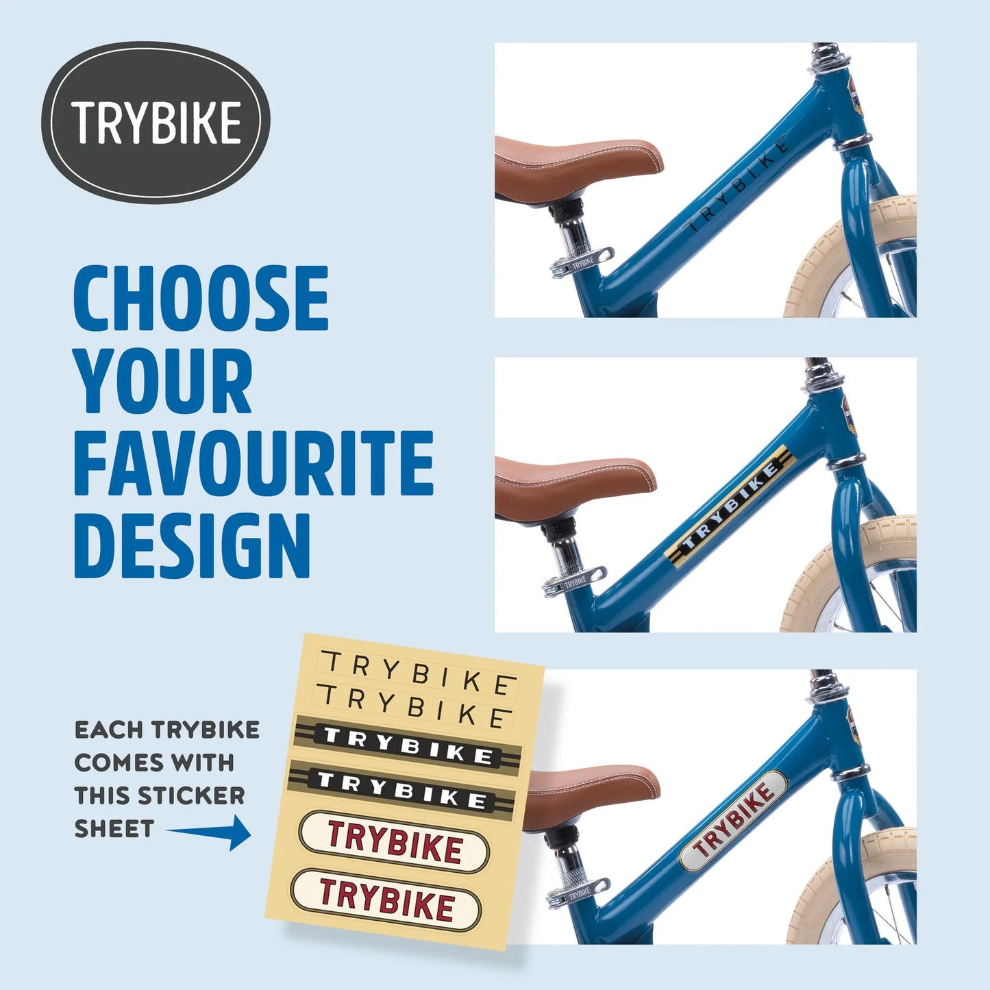 Trybike Steel 2-in-1 Balance Trike - Blue