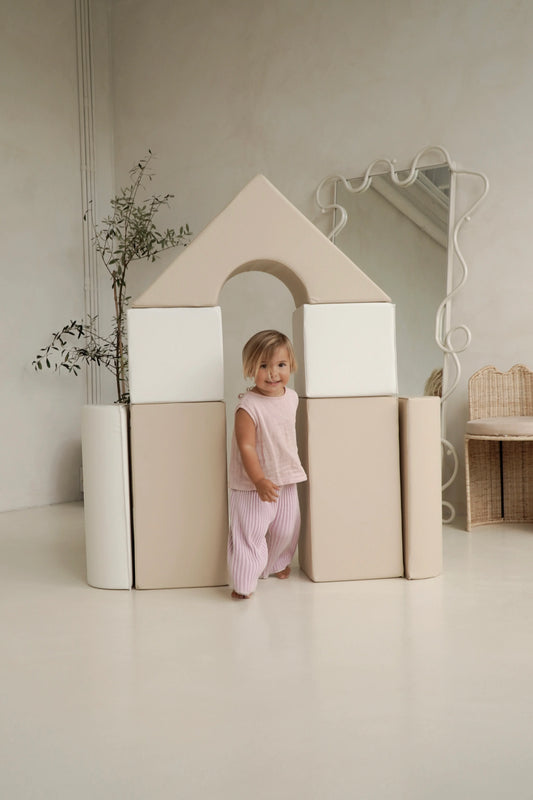 Grand Castle Set - Baby Blue|White Eco-Leather