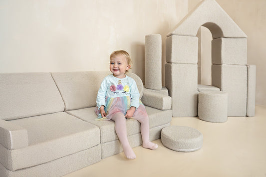 Deluxe Play Couch - Beige Bouclé