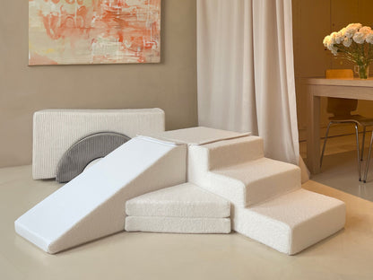 Step & Slide - Cream Bouclé