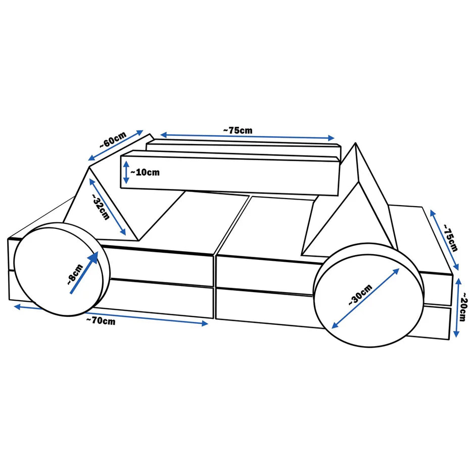 Velvet Play Sofa- Cream