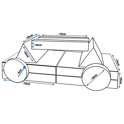 Velvet Play Sofa- Cream