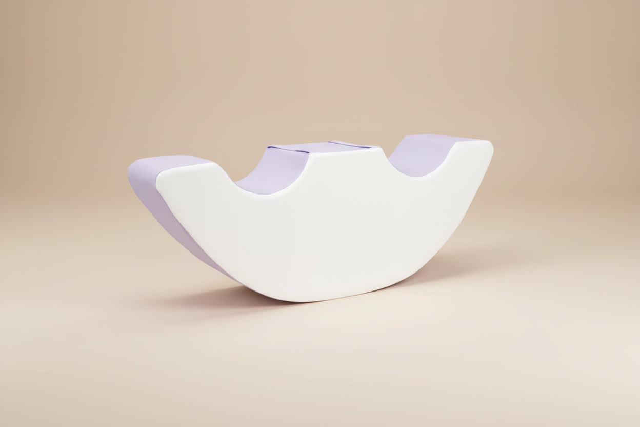 Double Seat Rocker - Lilac|White Eco-Leather