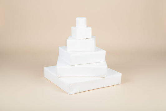 Stacking Pyramid - White Eco-Leather