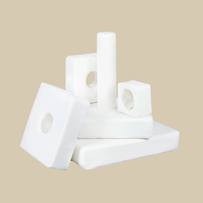 Stacking Pyramid - White Eco-Leather