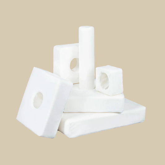 Stacking Pyramid - White Eco-Leather
