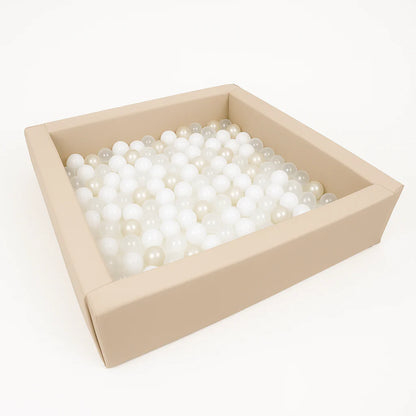 Ball Pit + 200 White, Pearl & Transparent Balls - Beige
