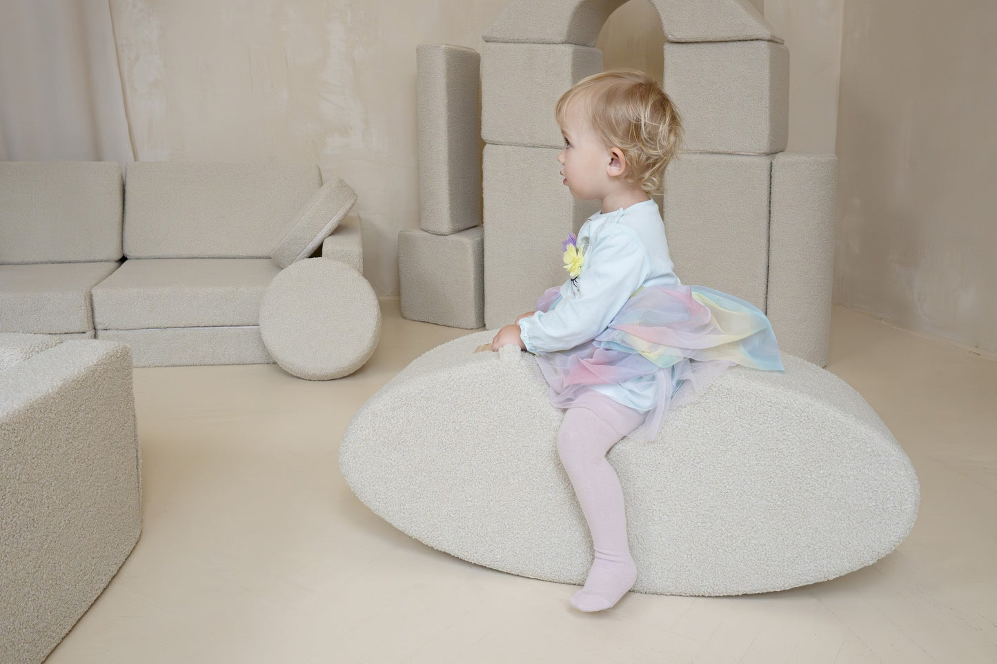 Single Seat Rocker - White Eco-Leather