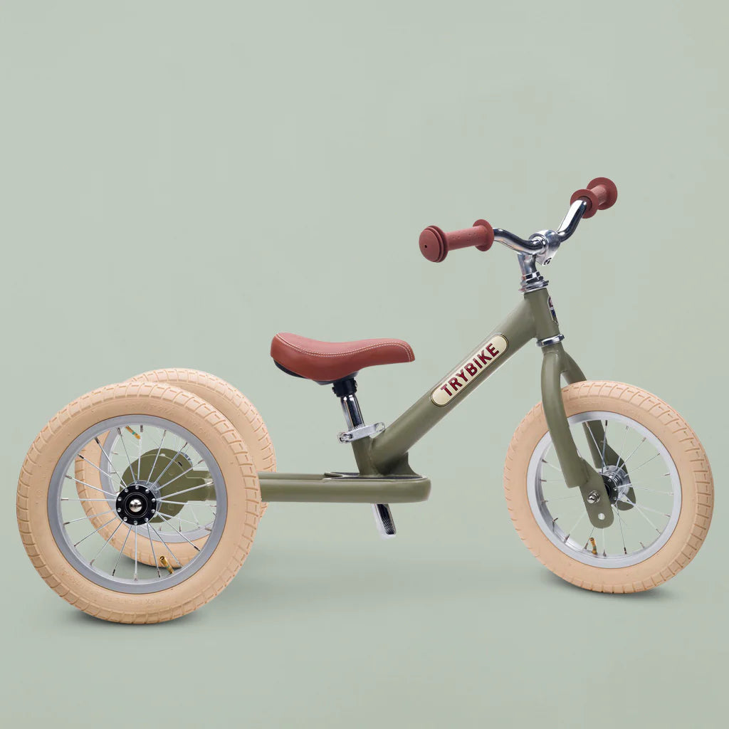 Trybike Steel  2-in-1 Balance Trike - Green