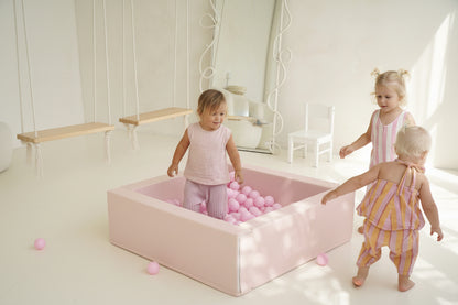 Ball Pit + 200 Balls - Pastel Pink Eco-Leather