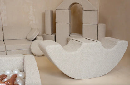 Double Seat Rocker - Beige Boucle