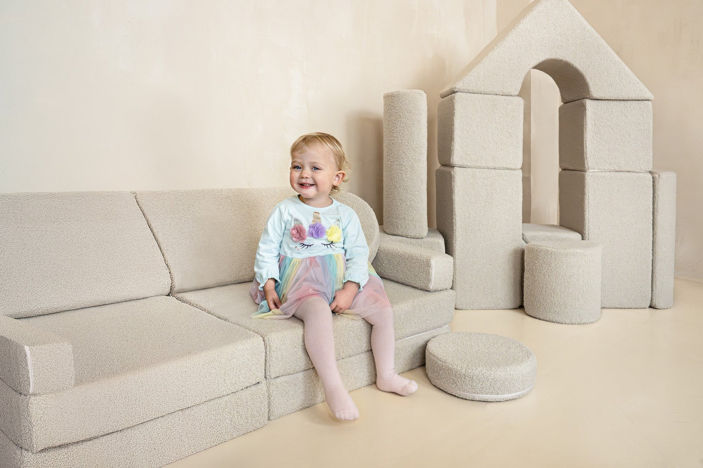 Boucle Deluxe Play Couch - Beige