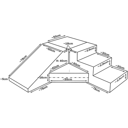 Step & Slide - White Eco-Leather