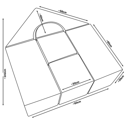 Mini Castle Set - Pastel Trio Eco-Leather