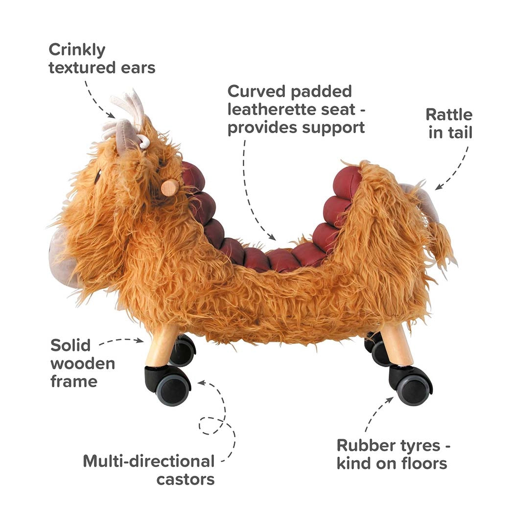 Hubert Highland Cow Ride On Toy