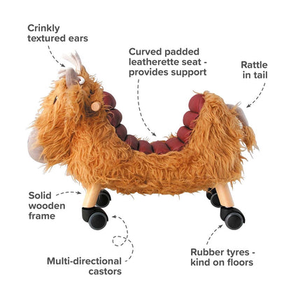 Hubert Highland Cow Ride On Toy