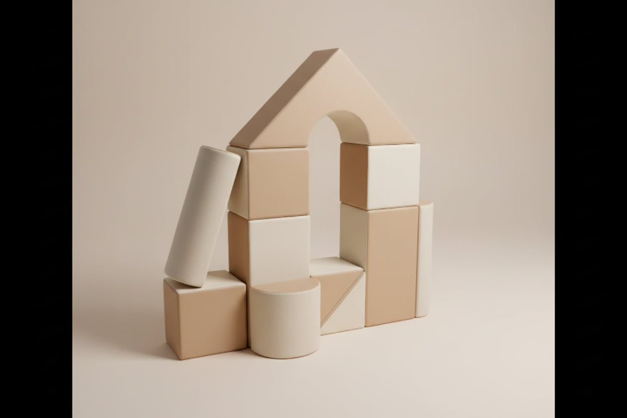 Grand Castle Set - Beige|White Eco-Leather
