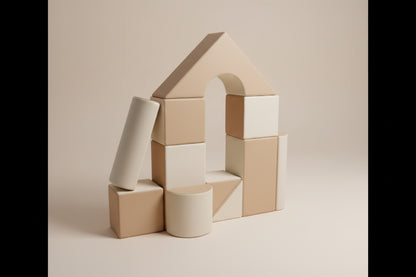 Grand Castle Set - Beige|White Eco-Leather
