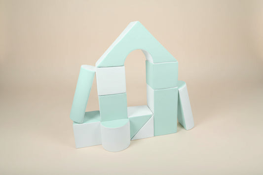 Grand Castle Set - Mint|White Eco-Leather