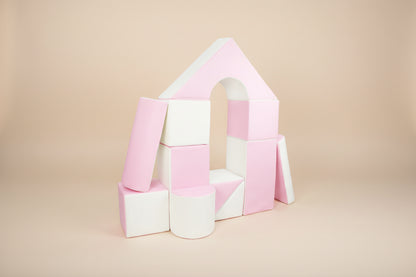 Grand Castle Set - Pastel Pink|White Eco-Leather