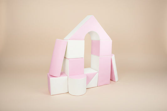 Grand Castle Set - Pastel Pink|White Eco-Leather