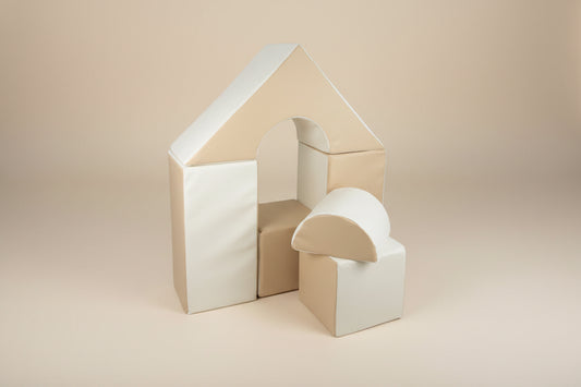 Mini Castle Set - Beige|White Eco-Leather