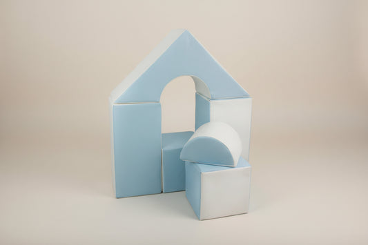 Mini Castle Set - Baby Blue|White Eco-Leather