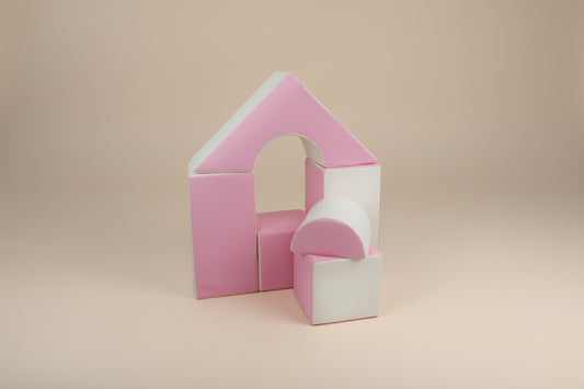 Mini Castle Set - Pastel Pink|White Eco-Leather