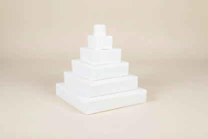Stacking Pyramid - White Eco-Leather