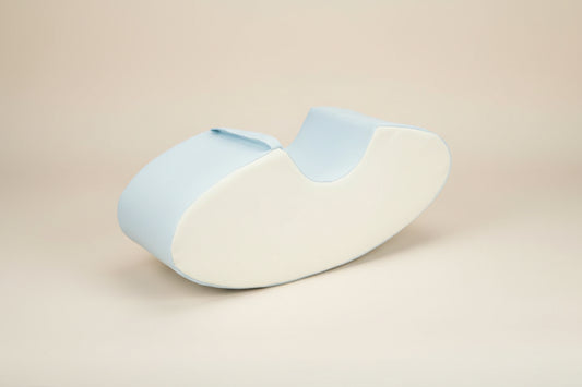 Single Seat Rocker - Baby Blue|White Eco-Leather