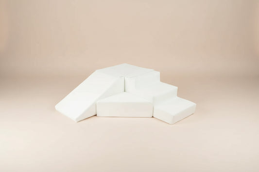 Step & Slide - White Eco-Leather