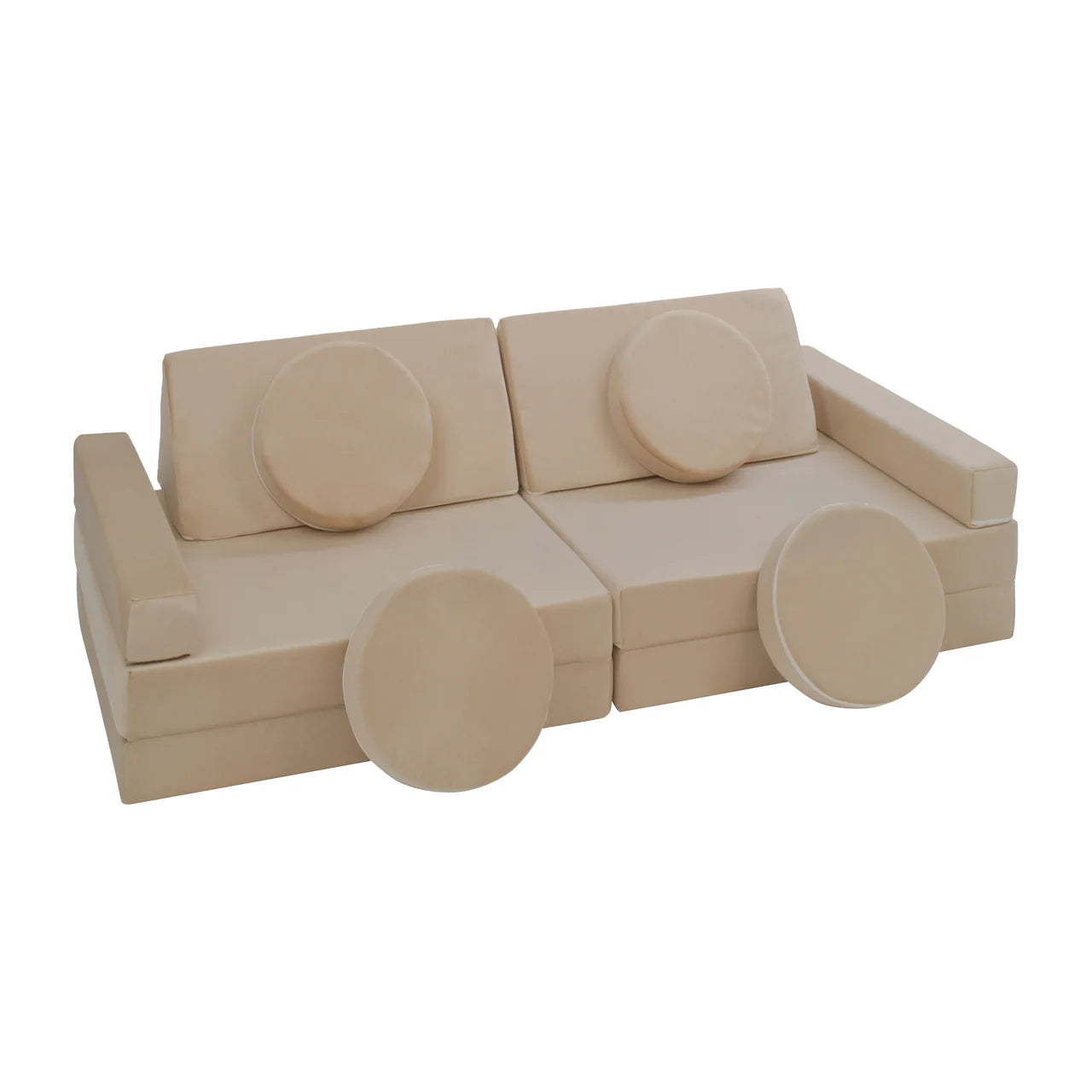 Velvet Play Sofa- Beige