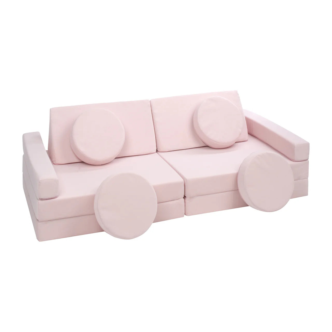 Velvet Play Sofa- Pink